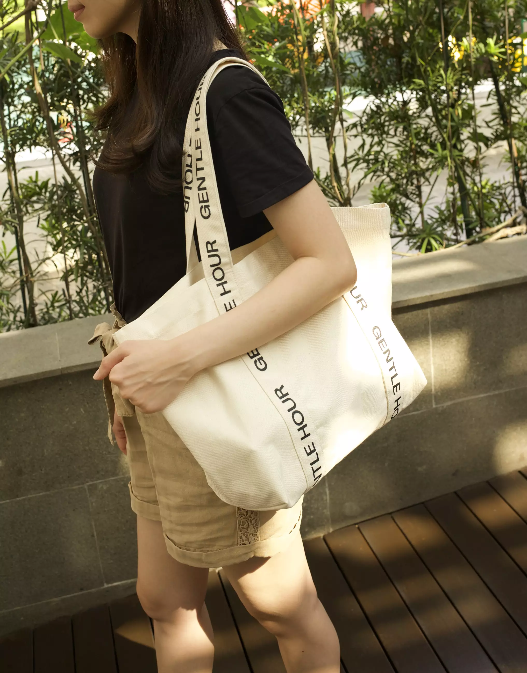 Gentle Hour Shopper Tote Bag With Zipper