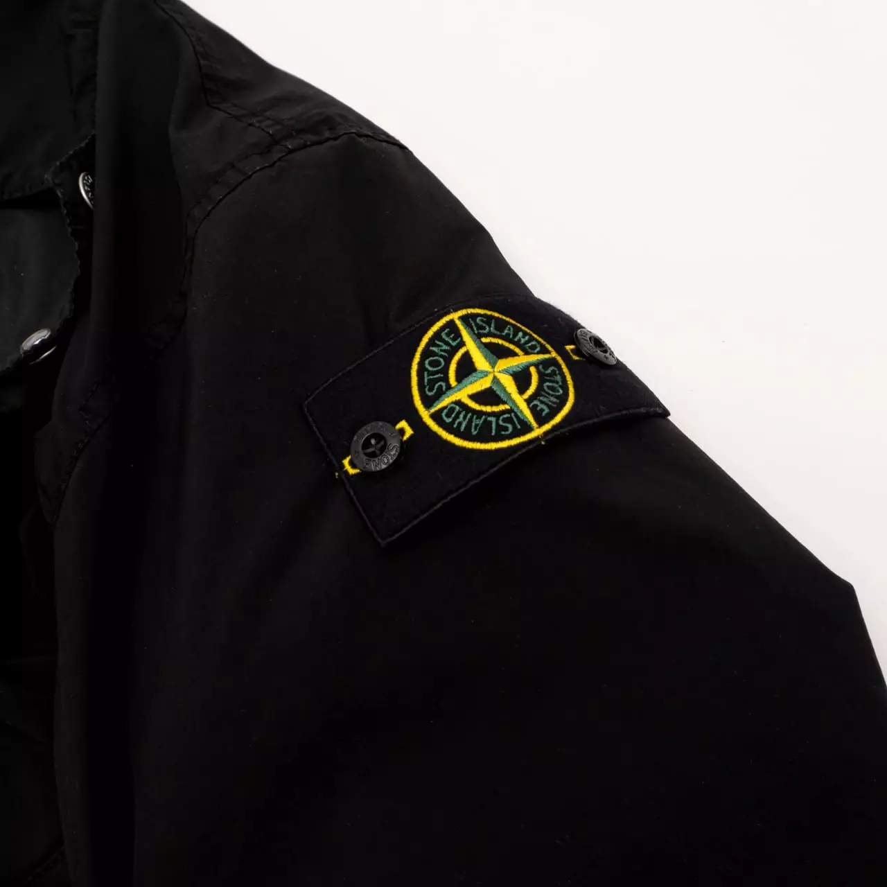 Stretch Polyester Jacket With Throat Latch Black