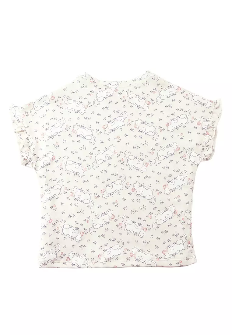 Girls Delphine Tee Felina With Ruffle Sleeves