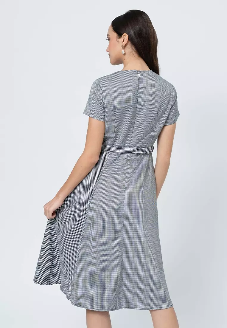 Malka Dress in Two Different Gingham Patterns
