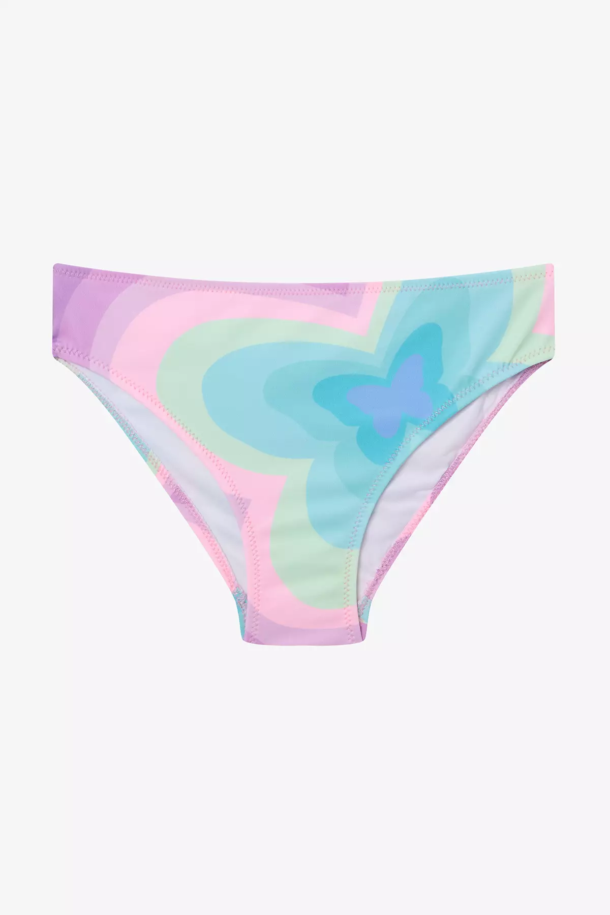 Girl's Rainbow Butterfly Halter Multicolor Bikini Set