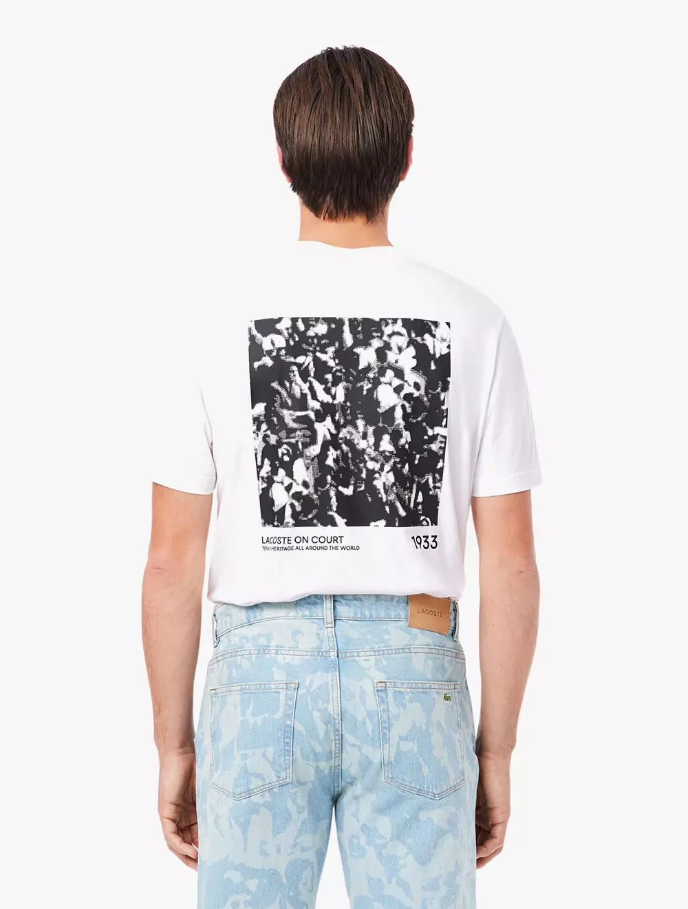 Print Motif Jersey T-Shirt - White