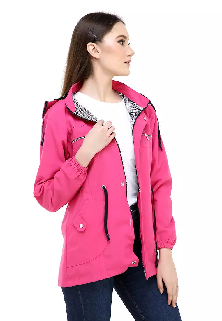 Hardwin Jaket Wanita Adventure Casual Longsleeve Jacket Outer Material Baby Canvas ORIGINAL - Pink