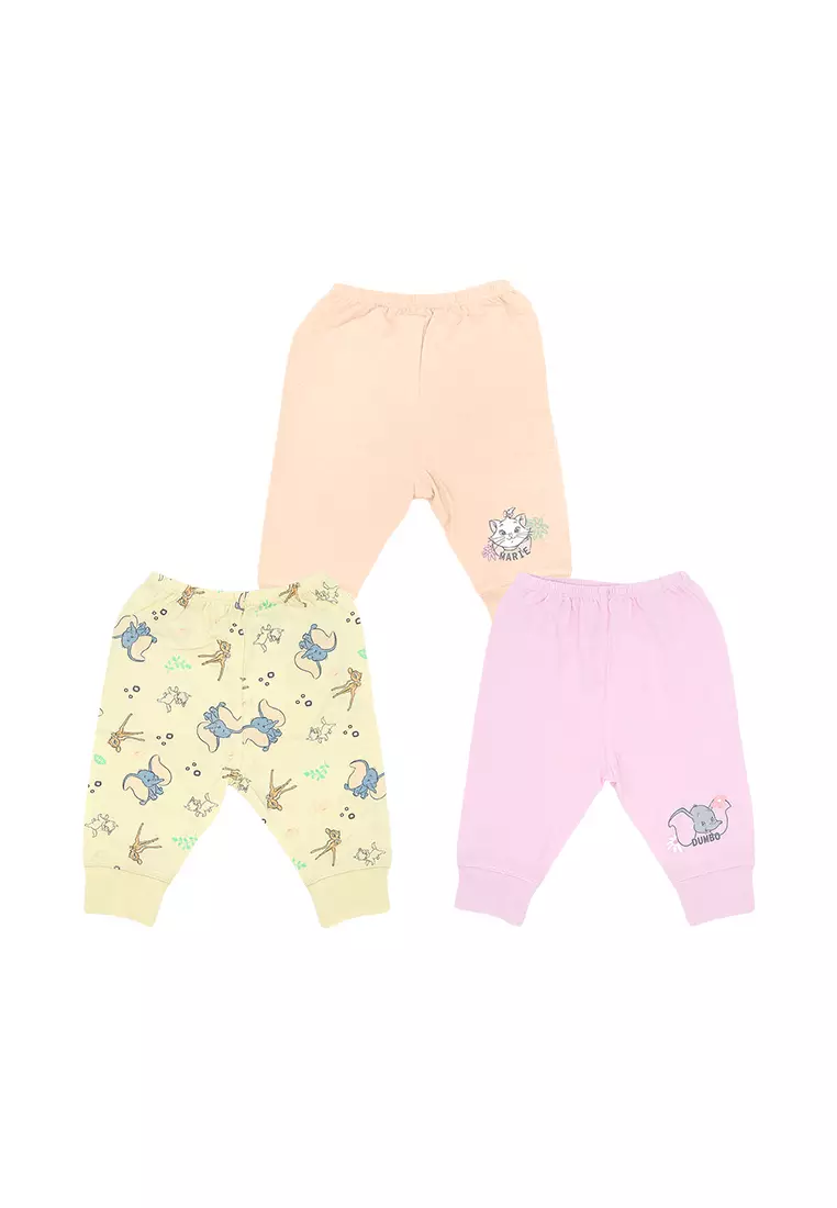 Baby Girl Licensed Newborn Essentials Jogger Pajama Pack of 3  "Marie & Dumbo"