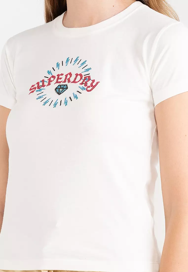 Tattoo Rhinestone Fitted Tee