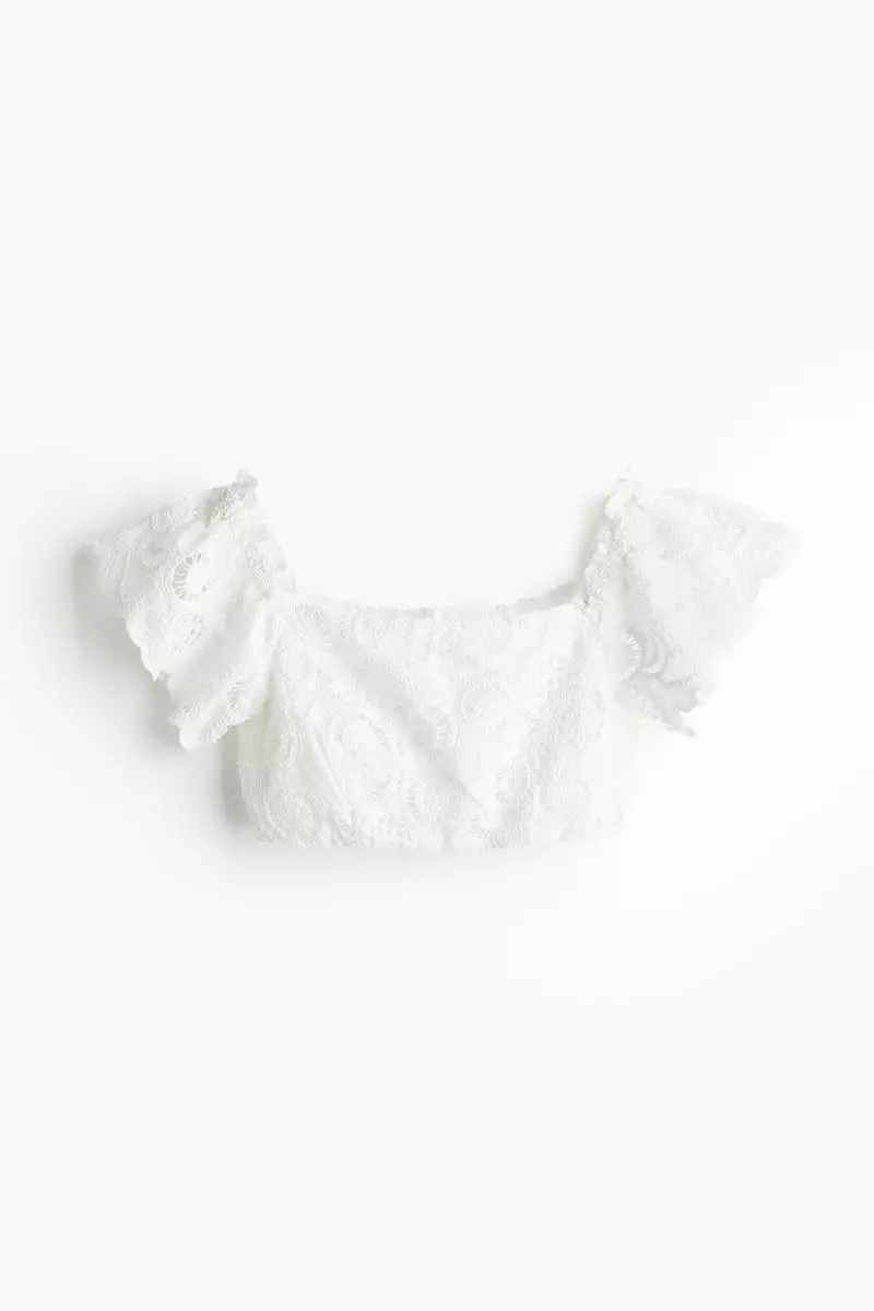 Embroidered cropped top