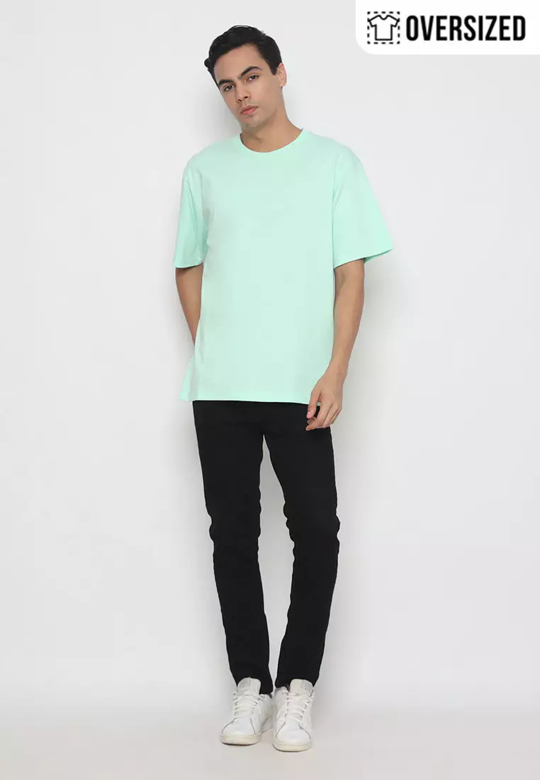 NX T-Shirt Cotton Combed Tebal Oversized Pria 2079370431