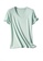 Twenty Eight Shoes green VANSA V-neck Mercerized Cotton Short-sleeved T-Shirt VCW-Ts1902V E3F16AA34888C2GS_1