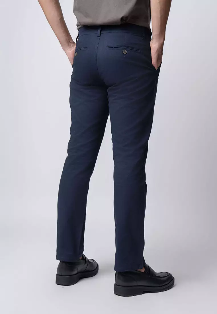 Regular Straight Fit Chino Cotton Twill Navy