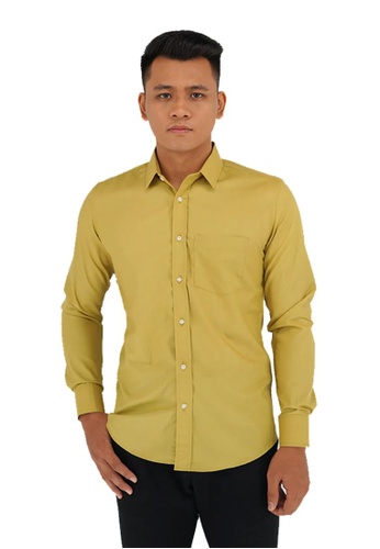 UA BOUTIQUE green Long Sleeve Chromatic Shirt UAPLS01-073 (Green) 78C0EAA418A05FGS_1