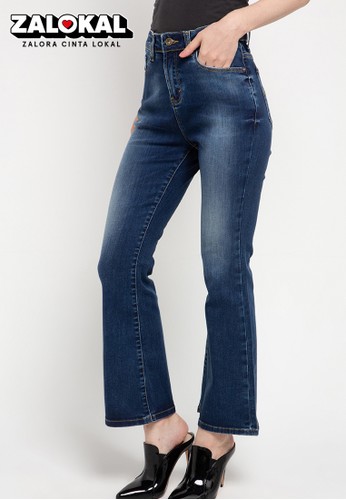Jual Lois Jeans Fashion Denim Pants Boot Cut Fbc254c Original Zalora Indonesia