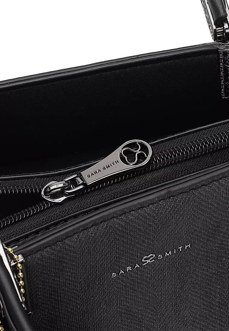 Women's Top Handle Bag / Sling Bag / Crossbody Bag / Shoulder Bag (Tas Tangan Wanita / Tas Selempang Wanita / Tas Bahu Wanita) - Hitam