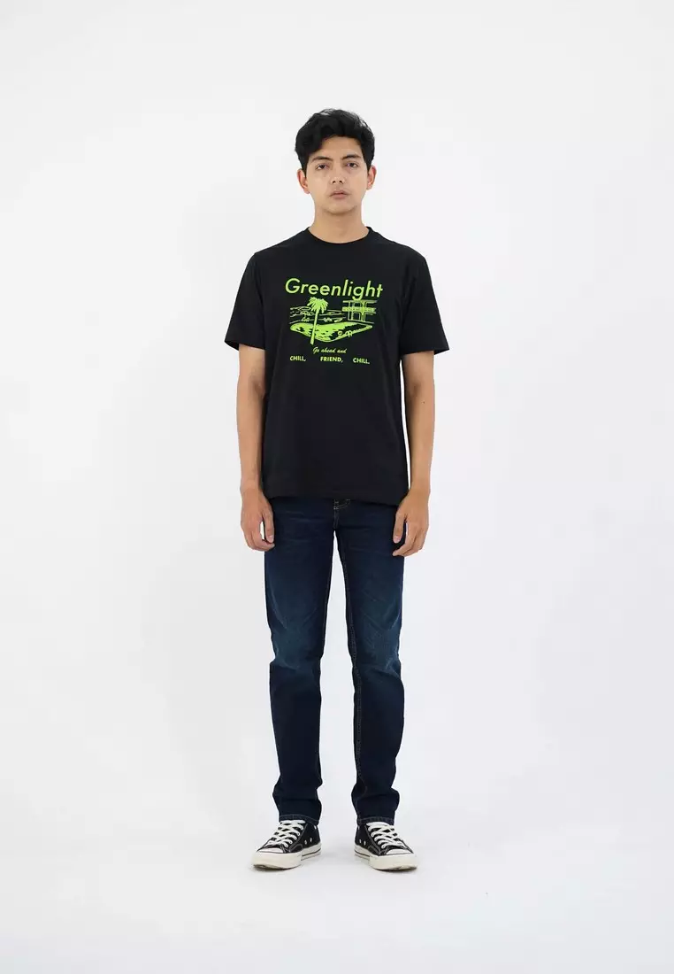 Greenlight Men's T-Shirt Short Sleeve Regular Fit Cotton Beach OL-C210325