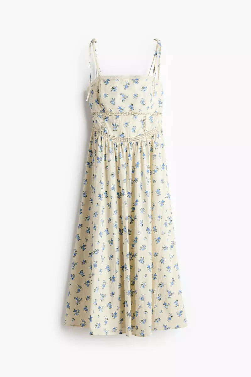 Tie-strap cotton dress