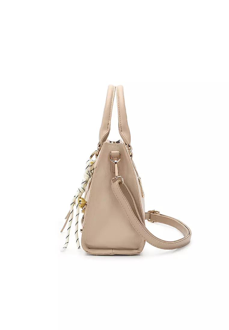 Women's Top Handle Bag / Sling Bag / Crossbody Bag (Tas Selempang / Tas Tangan) - Krem