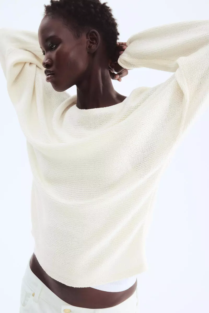 Boat-neck jumper