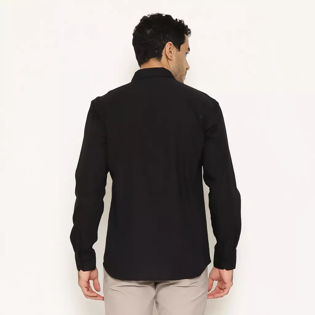 AMK Kemeja Pria Lengan Panjang SHS MASAHIRO L/S Premiere Solid Black
