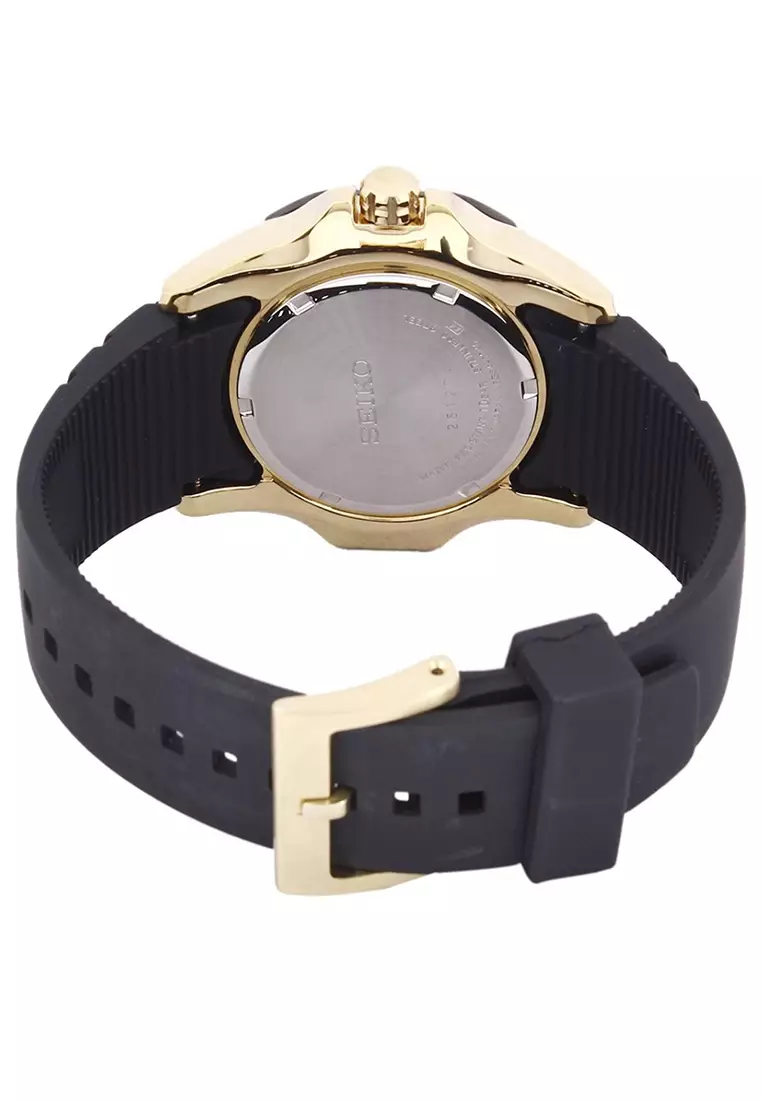 Seiko Lord - Jam Tangan Pria - Gold - Black Rubber Strap - SRL070P1