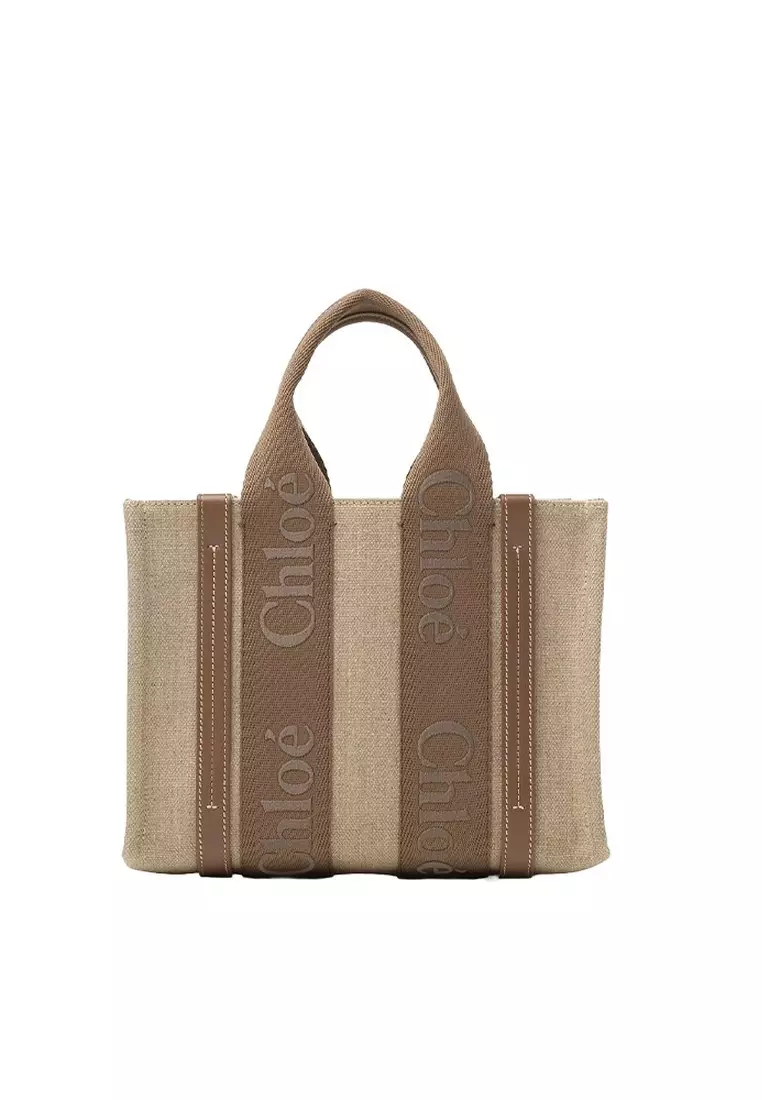Small Woody Tote Bag in Dark Nut