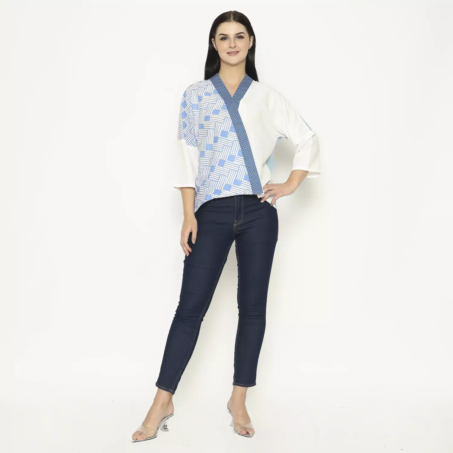 Kemeja Batik Wanita - Atasan Batik - Bhatara Batik Emma - Baju Batik Modern Lengan Panjang