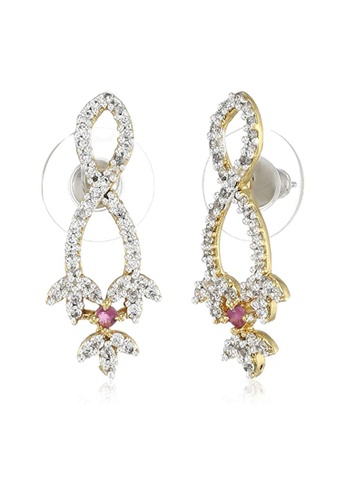 estele gold Estele Gold Plated CZ Elegant Infinity Stud Earrings for Women E7B07ACB2F81A3GS_1
