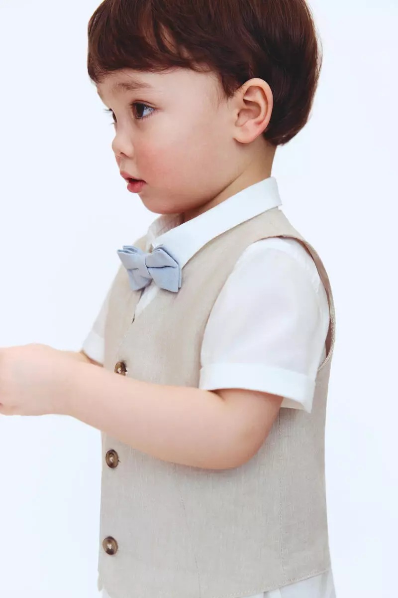 4-piece linen-blend dressy set