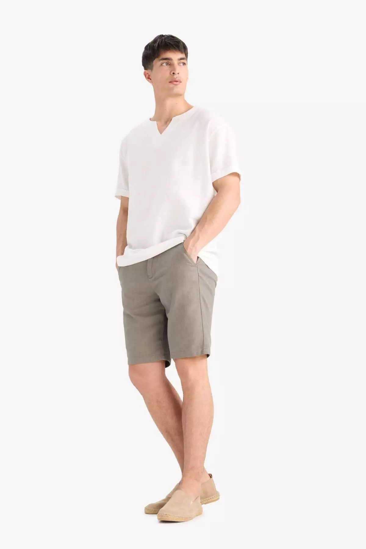 100% Cotton Bermuda Shorts D4268Ax25Sm