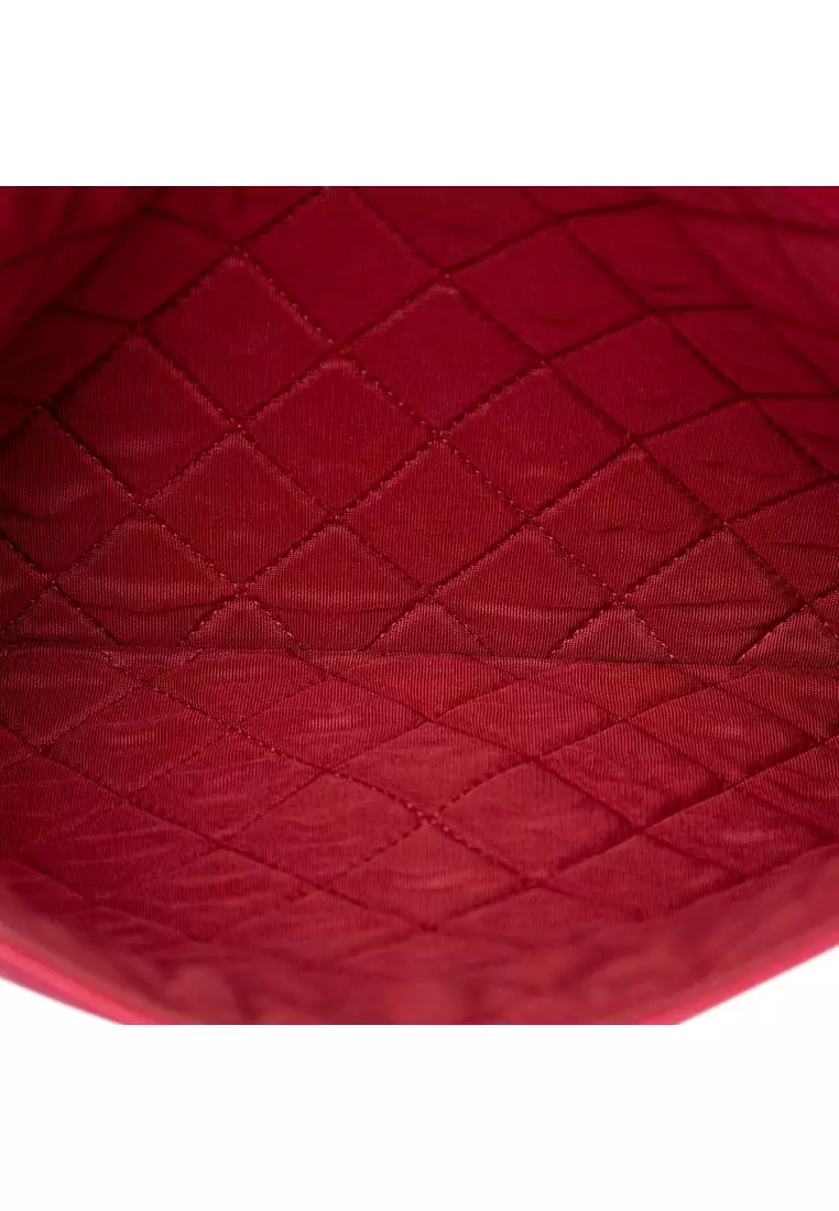 Pre-Loved Chanel Paris Cuba Quilted Caviar Thread Around Envelope Clutch