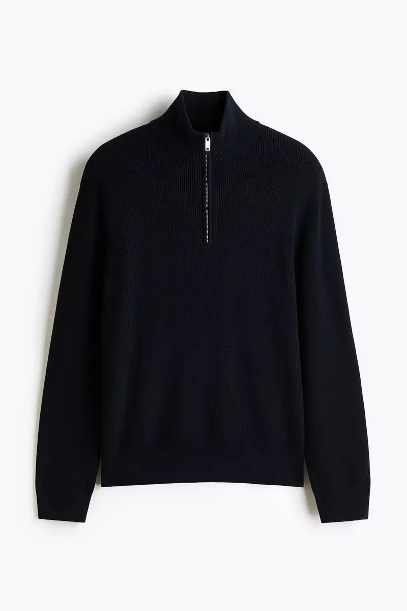 Regular Fit Zip-top jumper