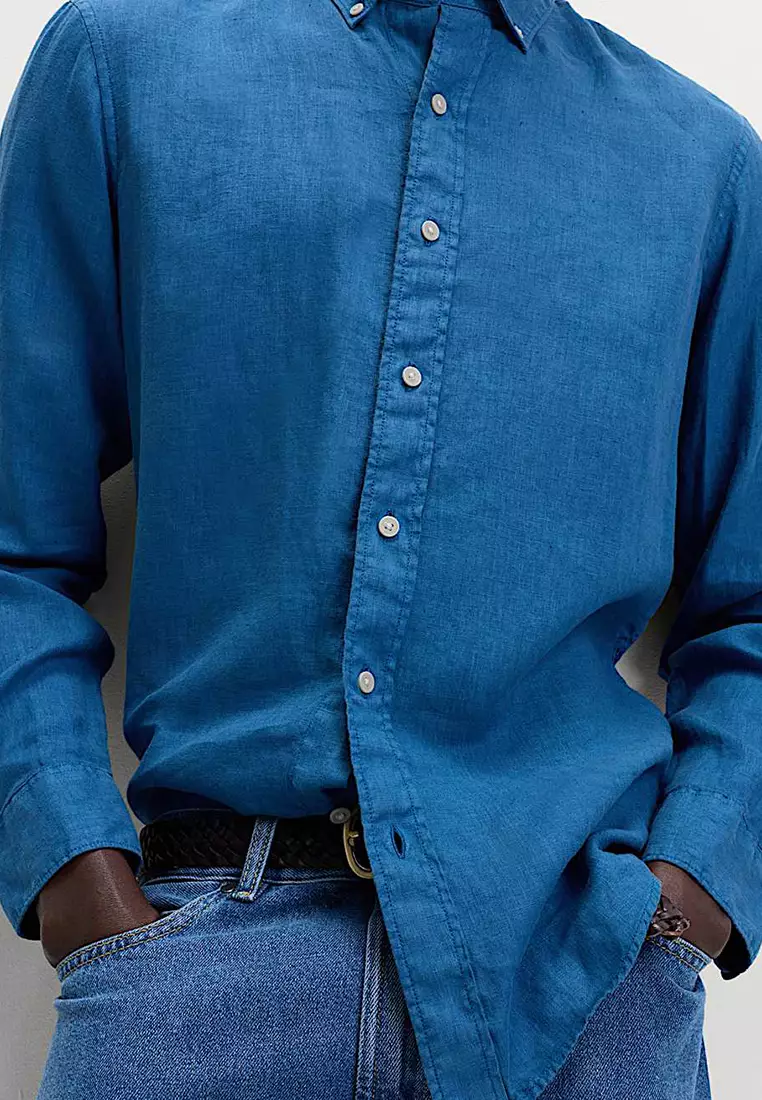 Pure Linen Garment Dye Shirt