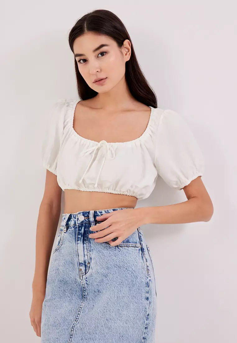 Betsy Puff Sleeve Crop Top