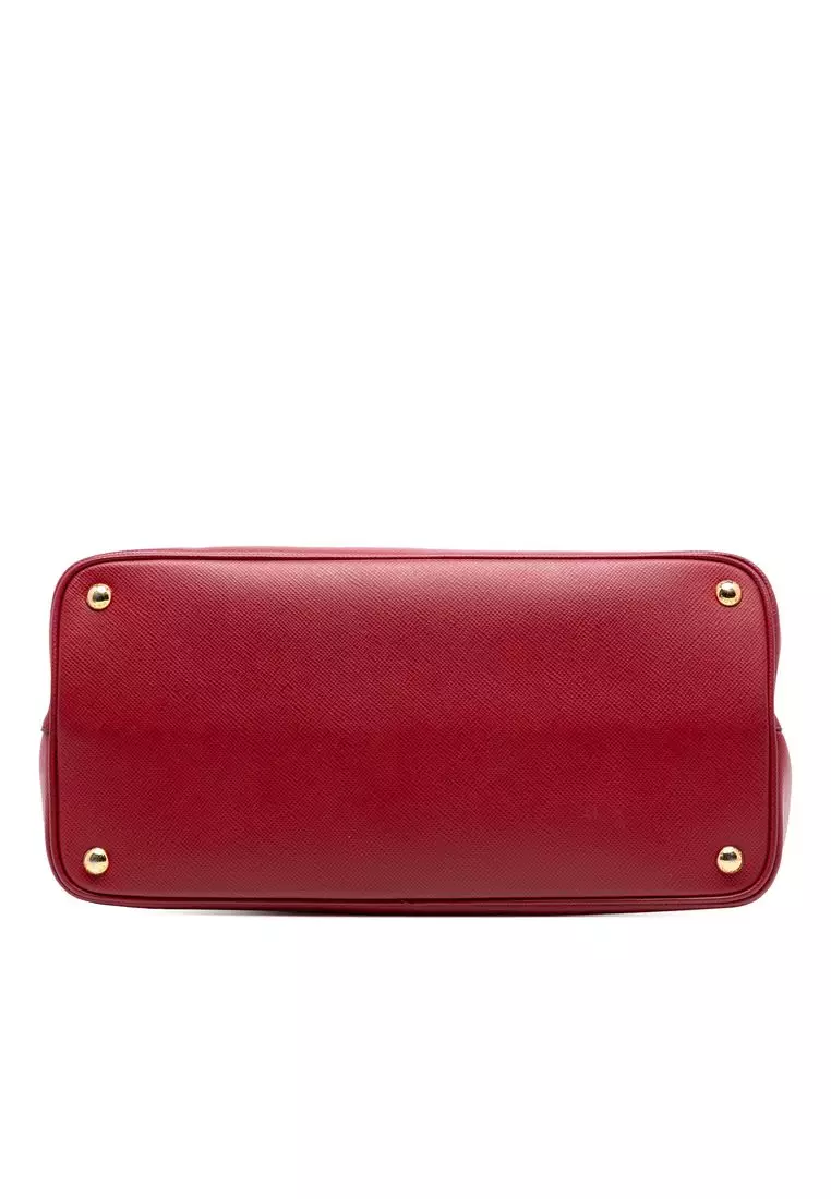 Pre-Loved Prada Medium Saffiano Cuir Double Satchel
