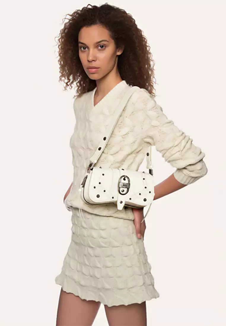 Joy Shoulder Bag - White Crushed