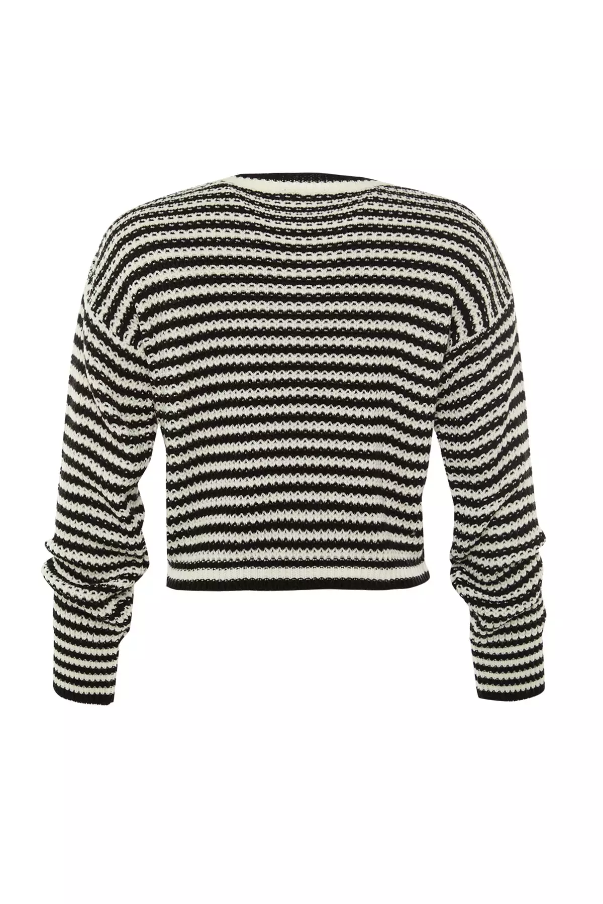 Crop Crew Neck Knit Sweater