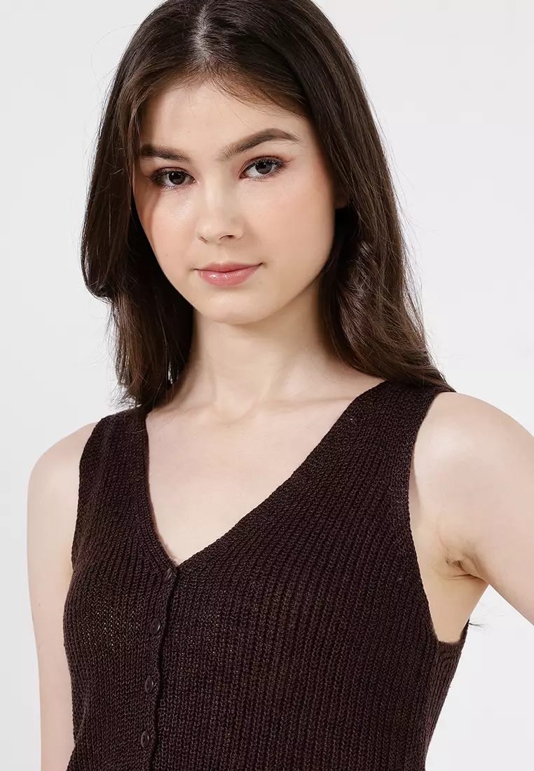 Openwork Knitted Waistcoat