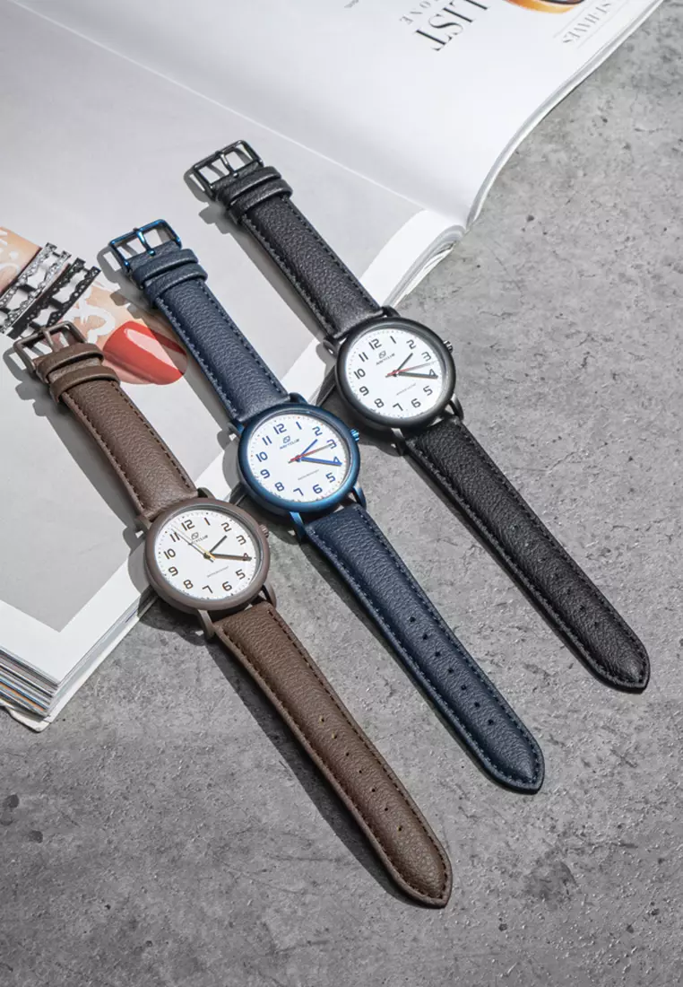 Navy Club Jam Tangan Pria dan Jam Tangan Wanita Aviator - Leather Strap