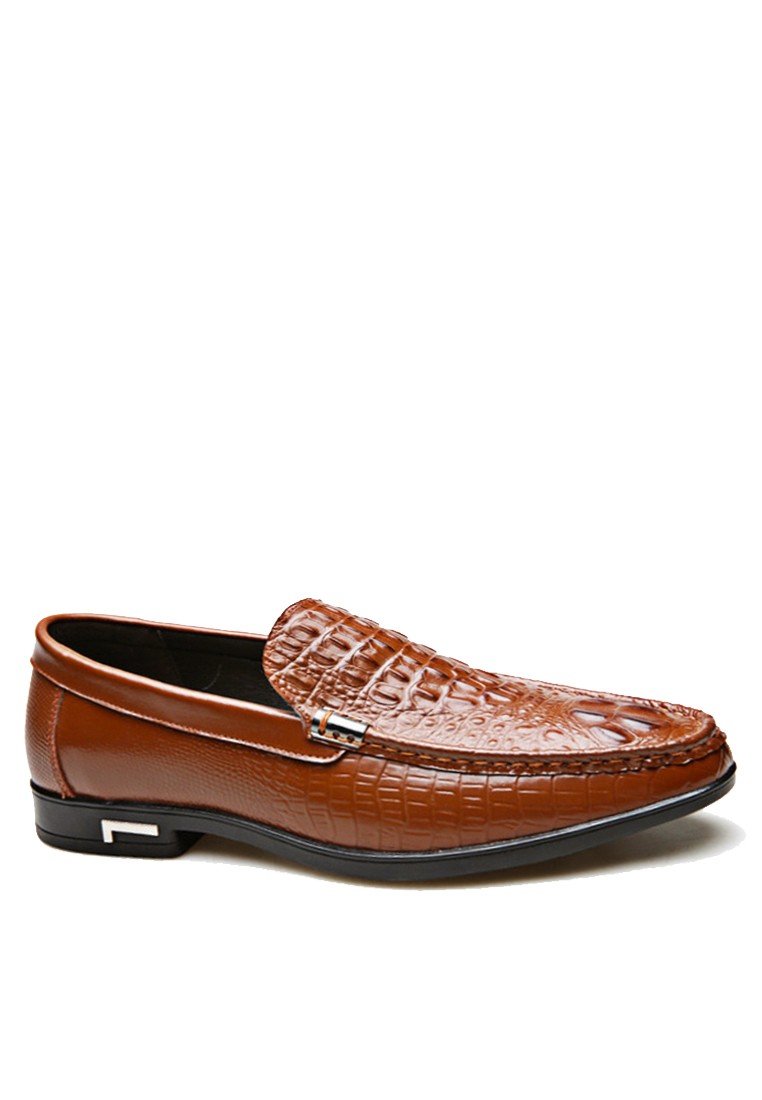 Crocodile Pattern Embossed Lather Loafer VMC26198