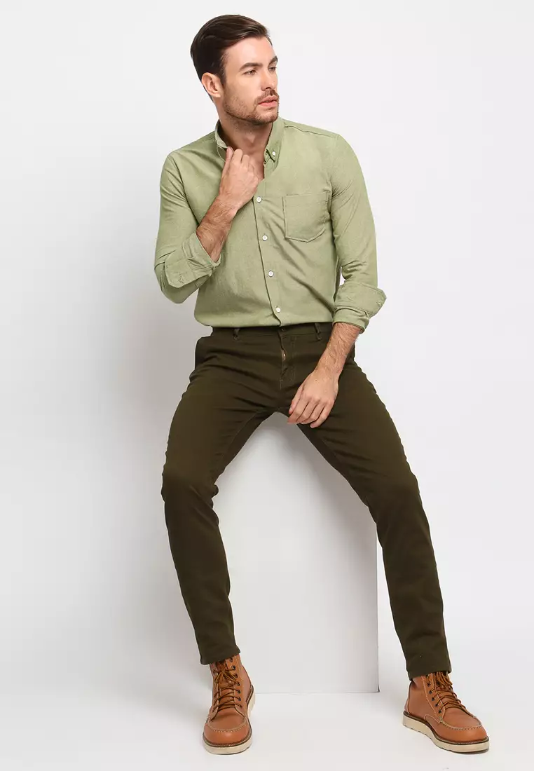 Olive Green Oxford Shirt