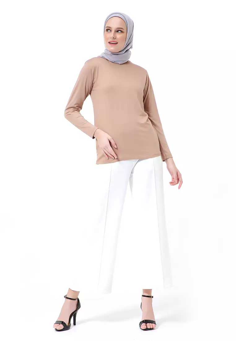 Zlora Manset Atasan Wanita Motif Long Sleeve Reguler Fit - Milo