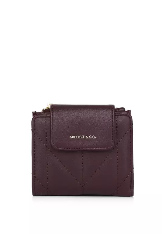 Viean Quilted Top Zip Mini Wallet