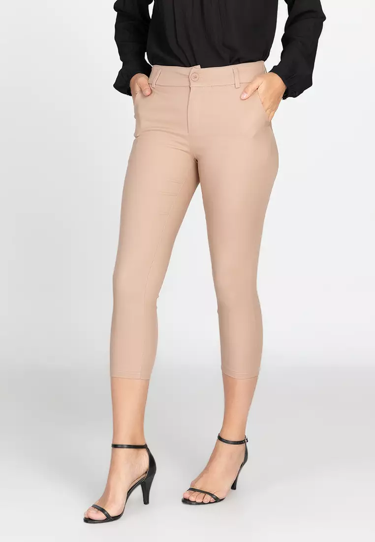 Mayumi Slim Fit Cropped Slacks