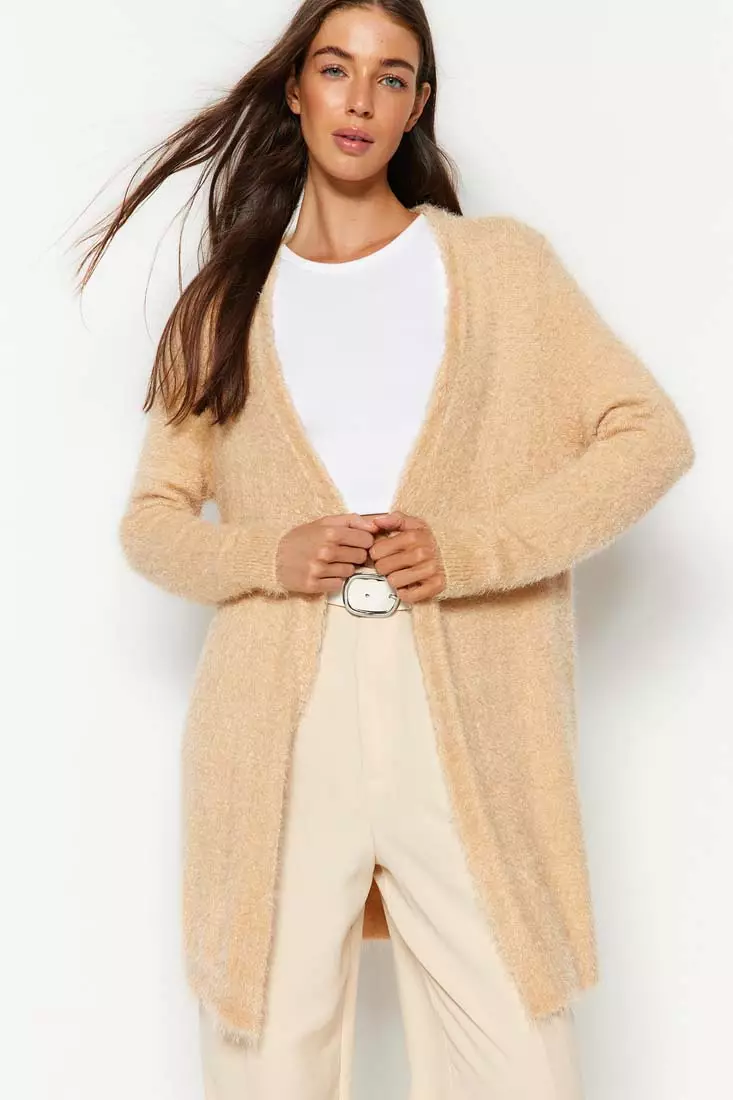 Trendyol Feather Knit Cardigan 2024 Buy Trendyol Online ZALORA