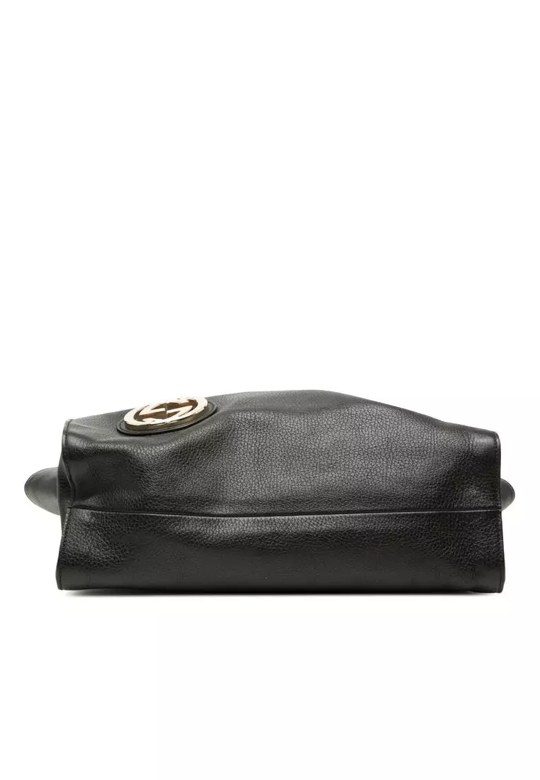 Pre-Loved Gucci Dollar Calfskin Interlocking G Tote