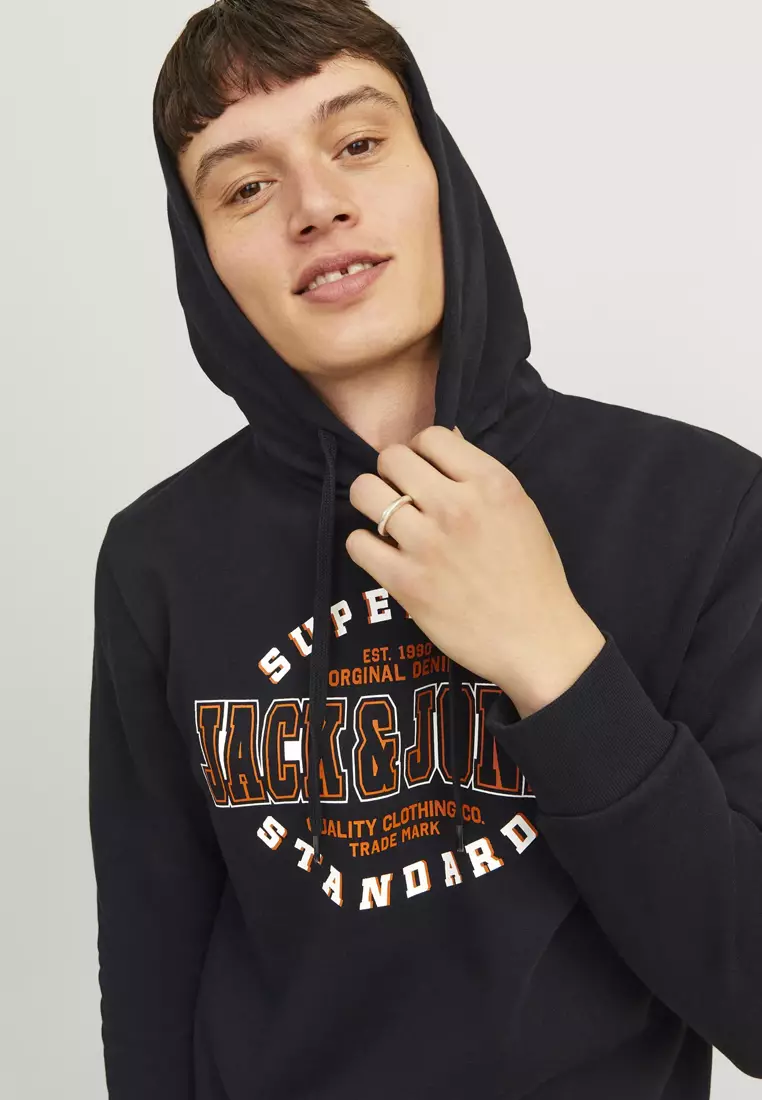 Buy Jack & Jones Logo Hoodie 2024 Online | ZALORA