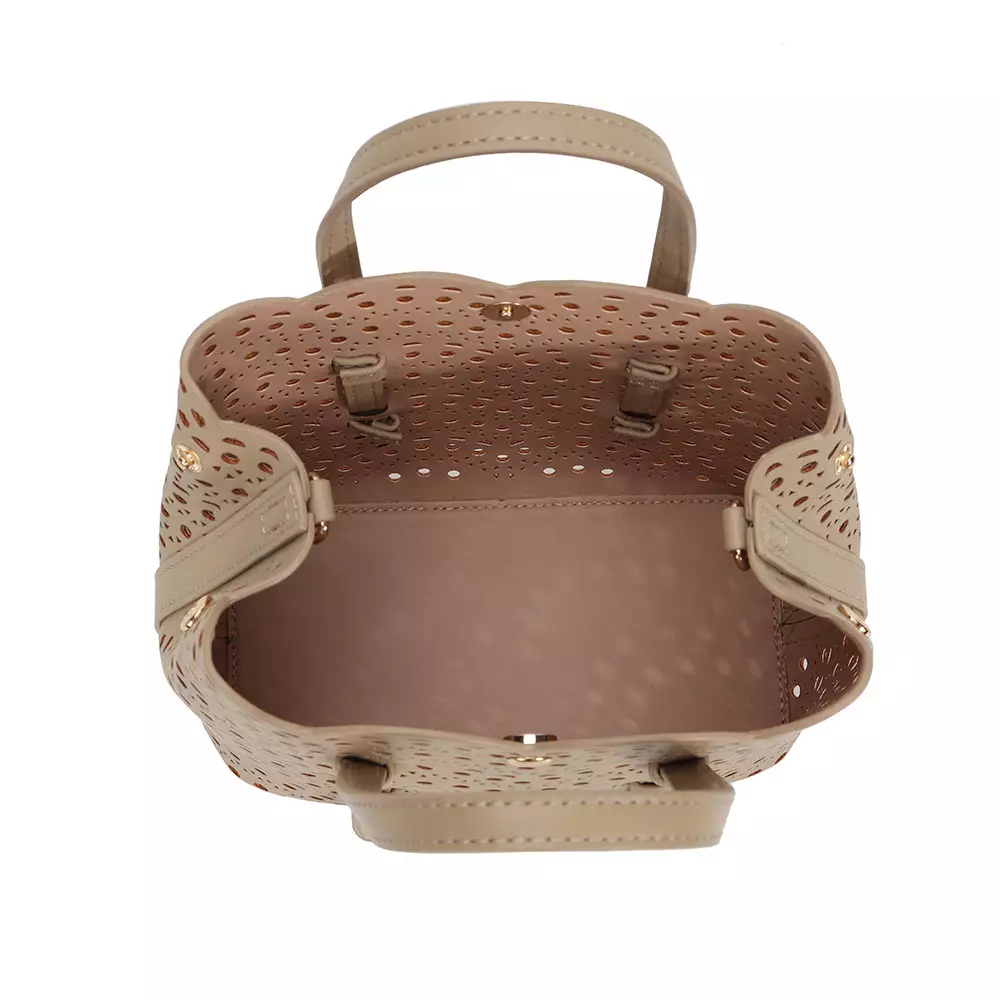 En-ji Sosan Handbag Wanita Warna Khaki