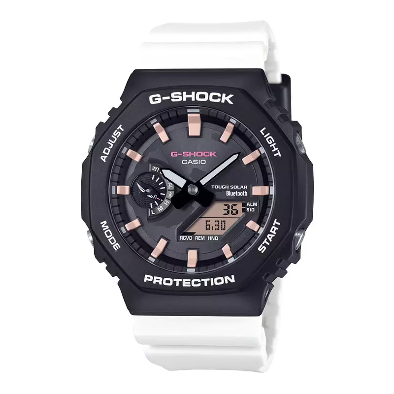 Jam Tangan Pria Casio G-Shock GA-B2100CD-1A7JR Charles Darwin Foundation For Galapagos Themed White Resin Band (JDM)