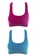 YSoCool blue and purple Set of 2 Women Padded Seamless Fitness Racerback Sports Bras Purple / Blue 0794AUSC04AC66GS_1