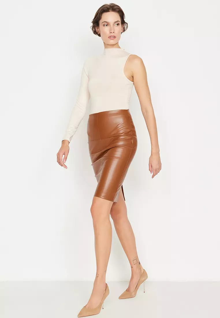 Next leather pencil clearance skirt