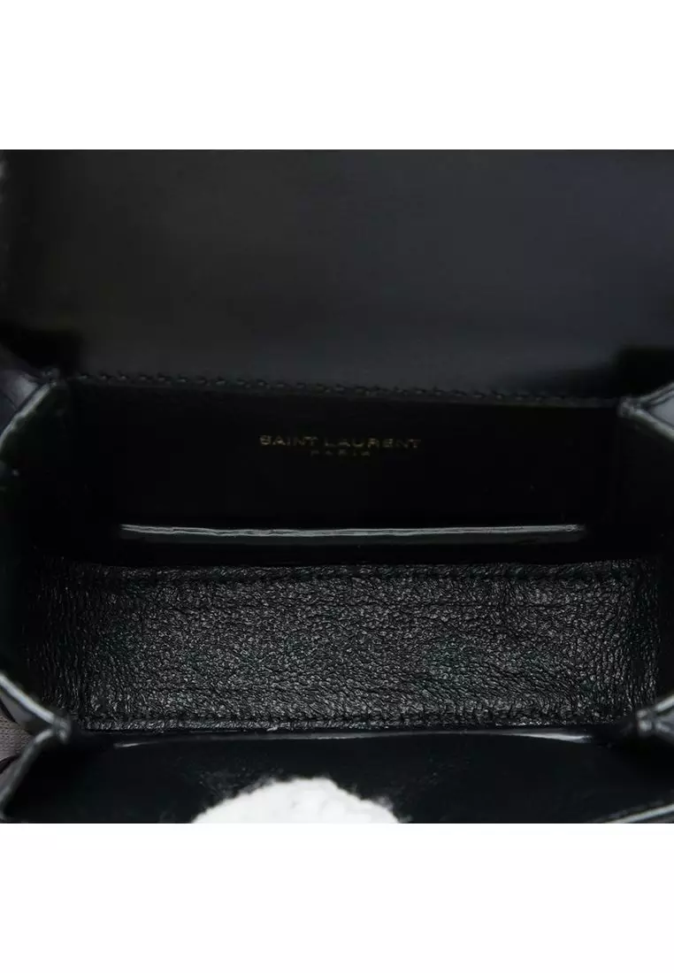 Pre-Loved Saint Laurent Micro Calfskin Solferino Satchel In Box