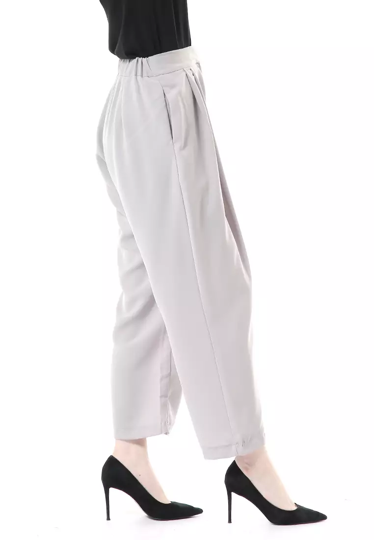 Dash Cullote Pants Bawahan Wanita High Quality - Light Grey